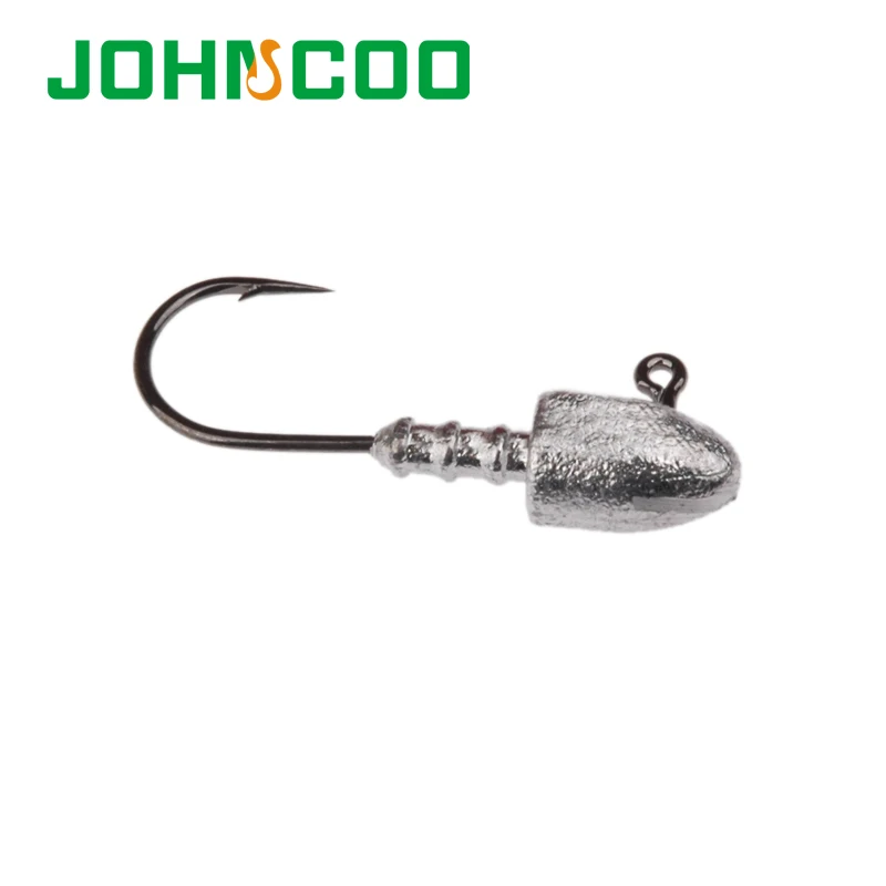 JOHNCOO Новое поступление 6 шт. открытые свинцовая Мормышка крюк 2,5g 5g 7 г, 10 г, 15 г, 18 г Жесткий бронзовых морских рыболовных крючков для Мягкая приманка Mustad Рыбалка крюк