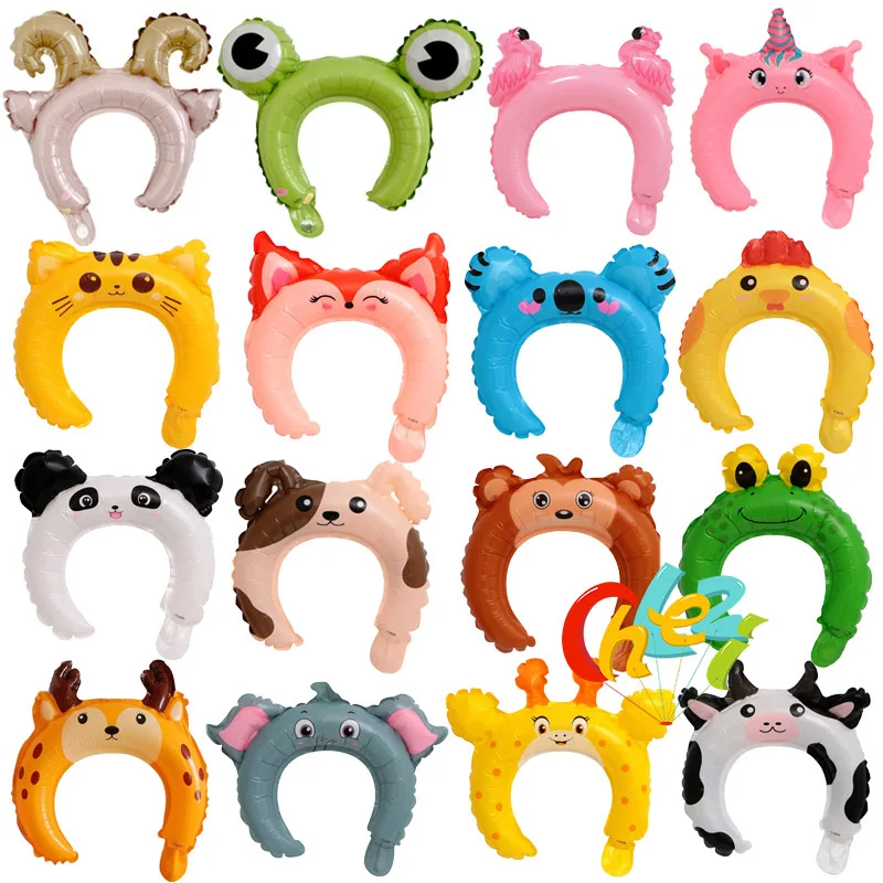Тиара в виде животных воздушный шар милый кролик лягушка обезьяна лиса для дня