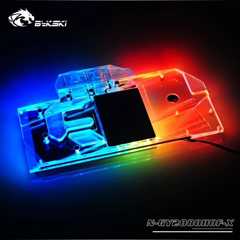 Водяной блок Bykski с полным покрытием для GPU VGA GALAX RTX2080 Hall Of Fame HOF графическая карта