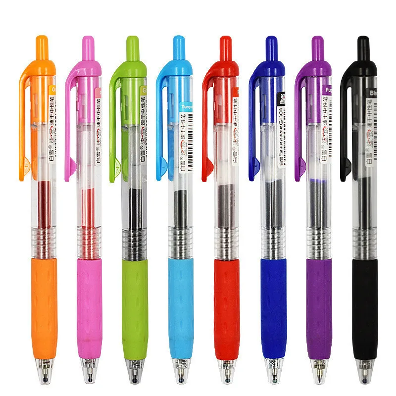0.5mm Gel Pens For School Office Supplies Kawaii Press Type Multicolor ballpoint pen Cute stationery Writing Store