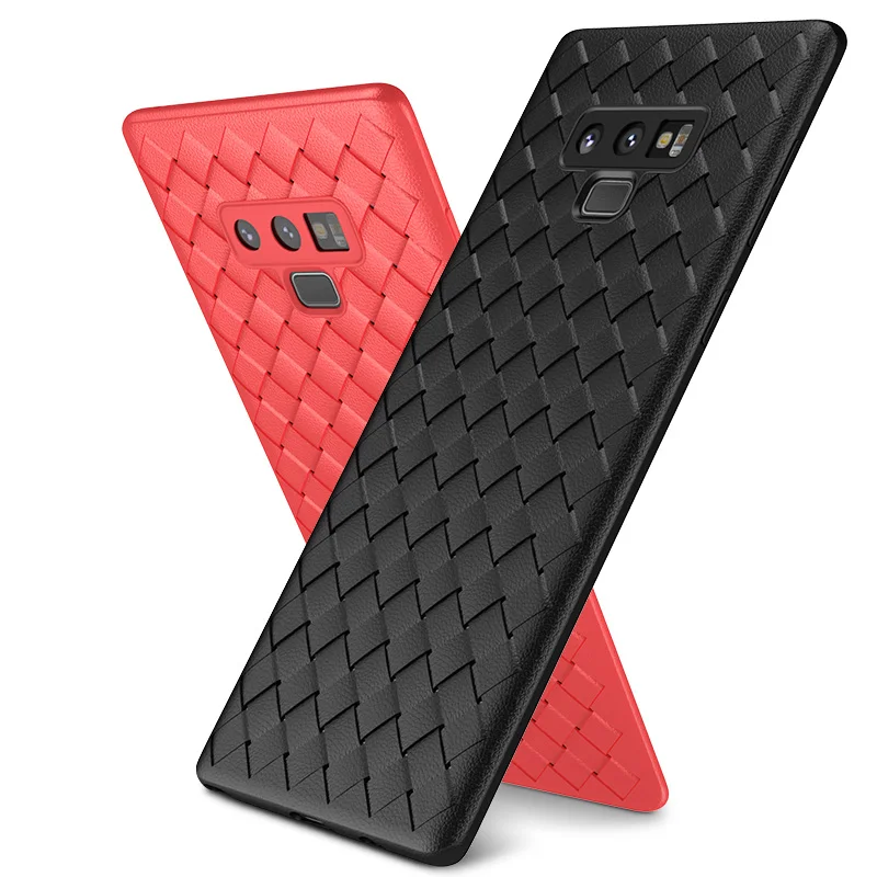 Boomboos классический ткацкий кожаный узор дышащая сетка ТПУ чехол для Samsung Galaxy note 9