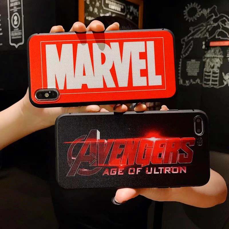 Горячие Marvel Мстители мягкий чехол для телефона iphone 6 6S 7 8 Plus X XR XS Max TPU материал анти