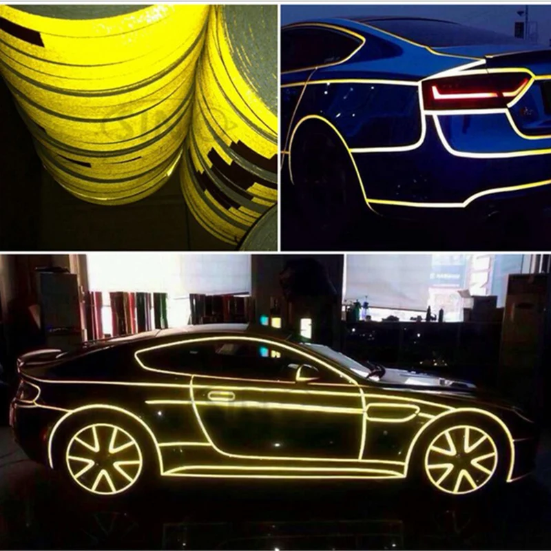 Car Safety Mark Reflective Sticker Stying Self Adhesive Warming Auto Motorcycle Strips Exterior Accessories |