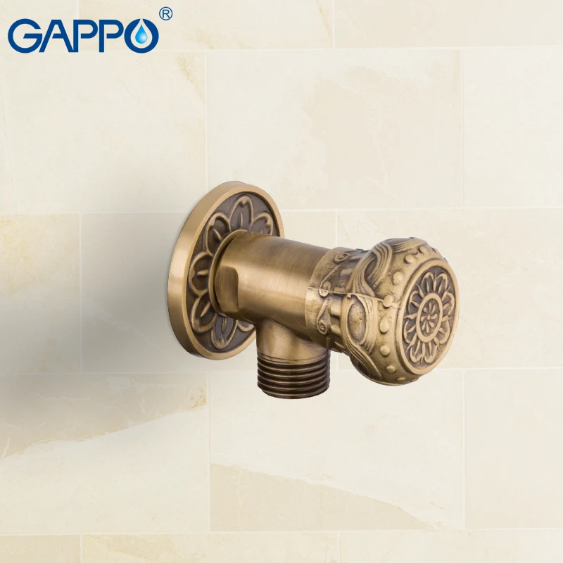 Клапан GAPPO 1/2 &quot античный латунный угловой запорный клапан для отключения воды