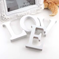 4pcs 8cm white wooden love wedding sign romantic wedding decoration diy marriage love letters photography props home decoration