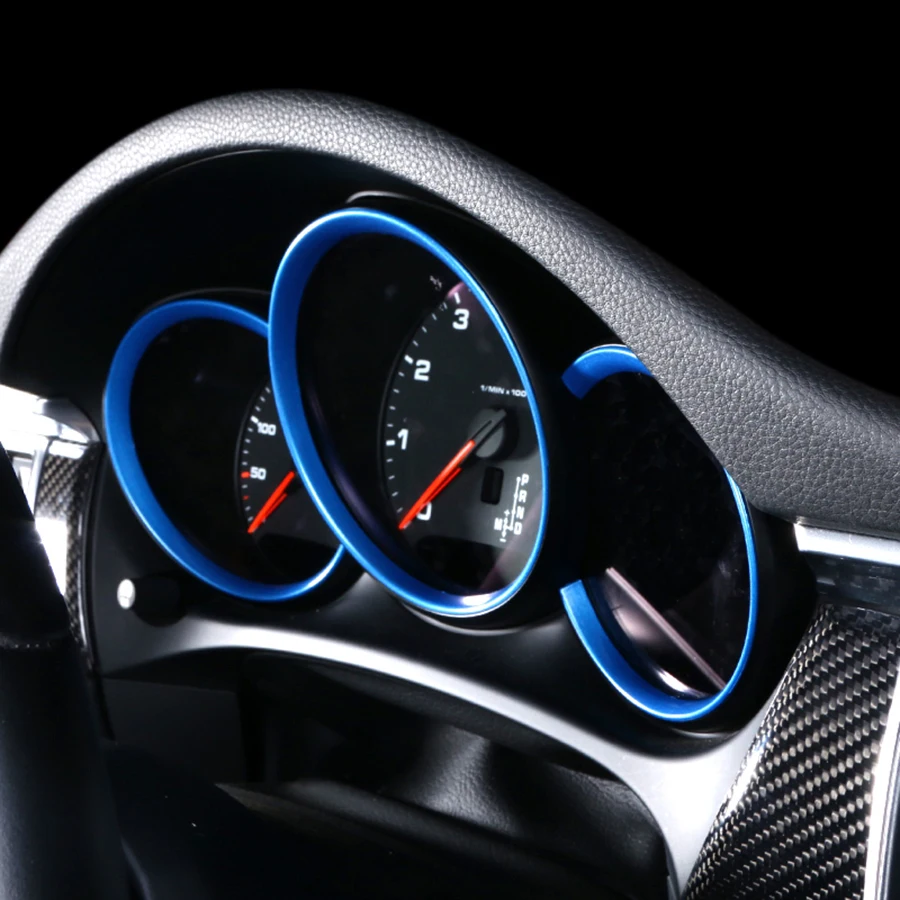 Хромированный АБС пластик кольцо для приборной панели автомобиля отделка Porsche