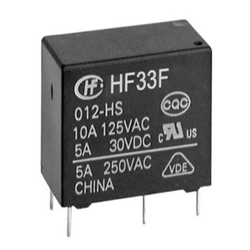 Реле мощности JZC-33F HF33F-005-HS3 HF33F-012-HS3 5VDC 12VDC 24VDC 5A 250VAC 4PIN | Обустройство дома
