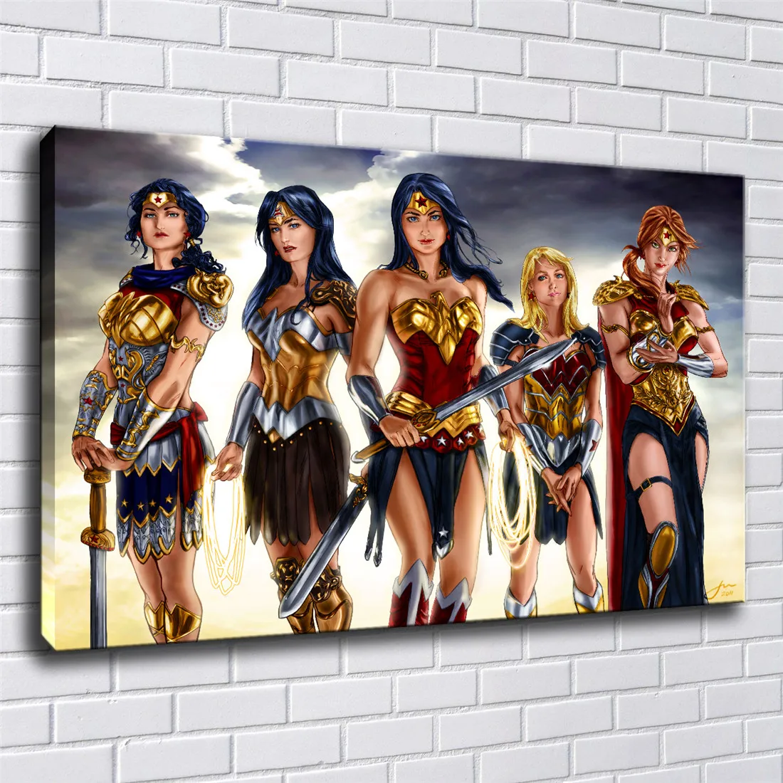 Картины чудо-женщины чудо-девочки 1P печать на холсте HD Абстрактная Картина