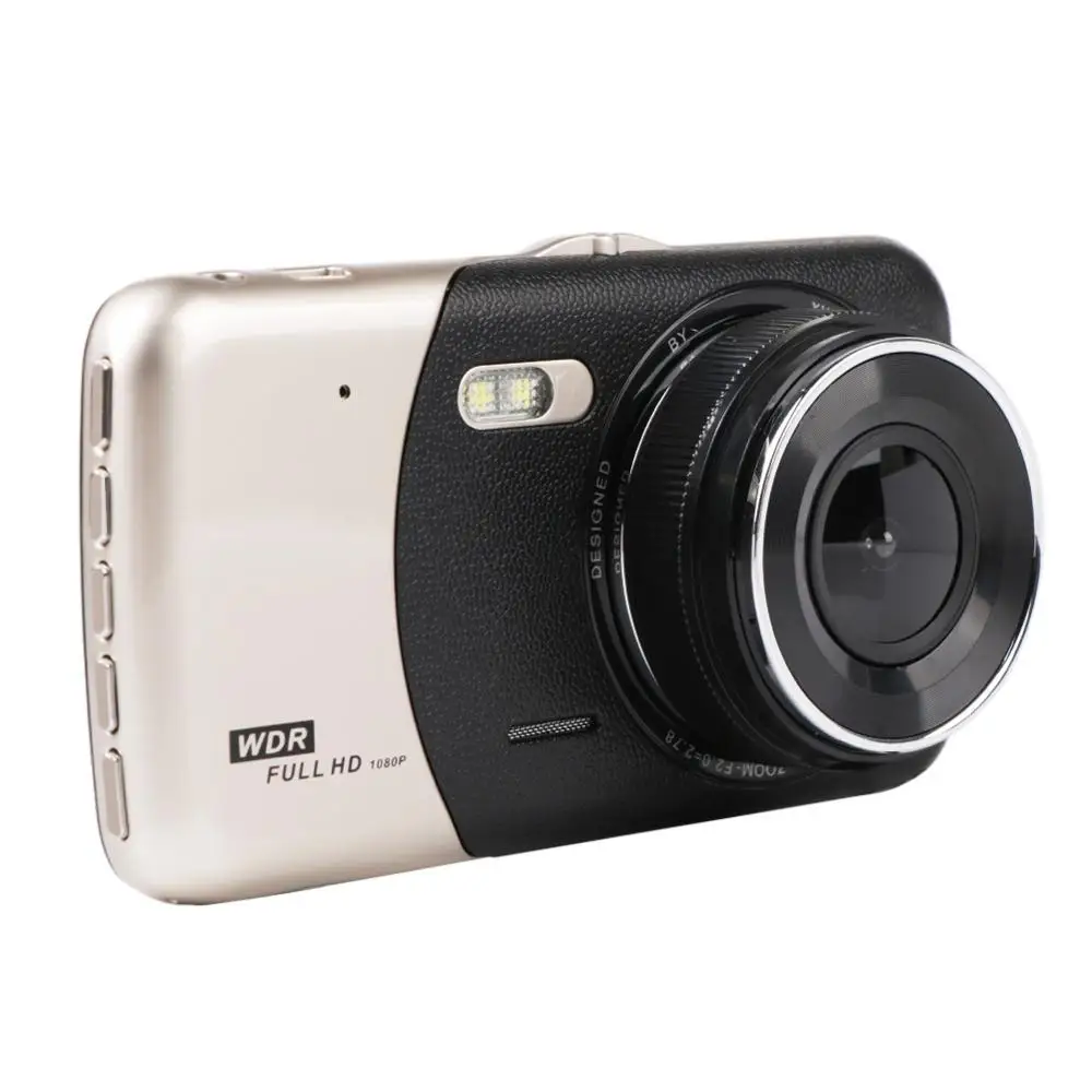 Car Dvr 4 Inch Auto Camera Dual Lens FHD 1080P Dash Cam Video Recorder With Rear View Camera Registrator Night Vision DVRs