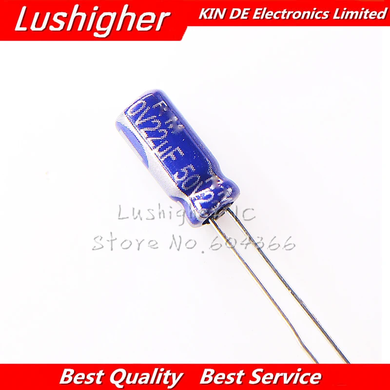 20 шт. 50V22UF 5*11 мм 22 мкФ с алюминиевой крышкой 50В 5x11 Алюминий электролитический