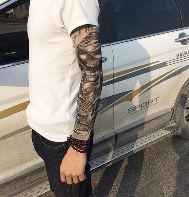 1 шт. открытый велосипедные рукава 3D тату печатных Armwarmer УФ защита MTB велосипеда