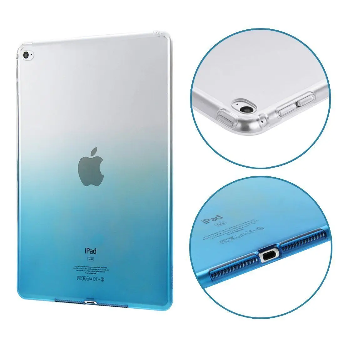 Для Ipad Mini 1 2 3 air Тонкий чехол конфеты прозрачный градиент ТПУ гель шок задняя