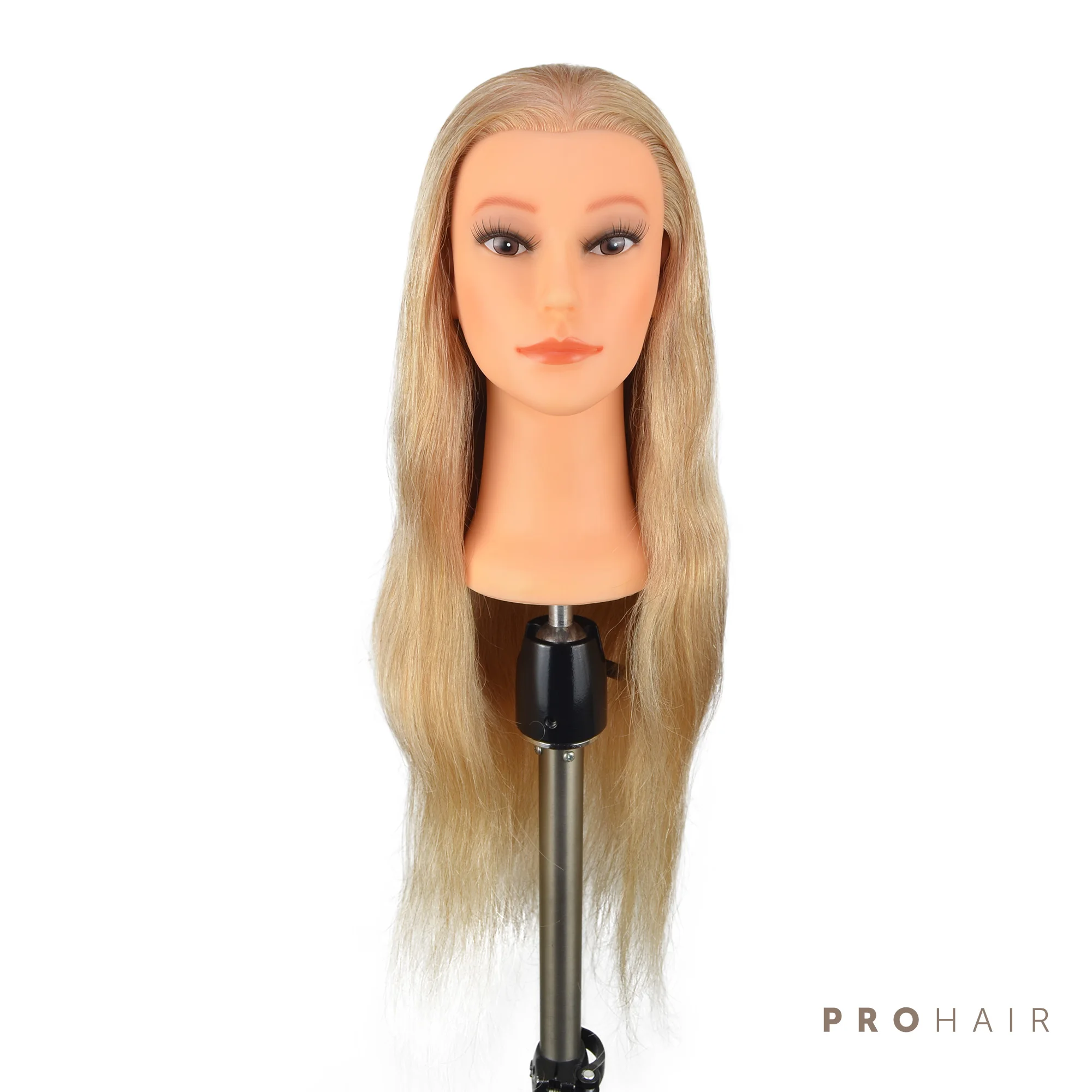 PROHAIR 60 см 24 '颼% человеческий волос светильник блондинка мини обучения головы