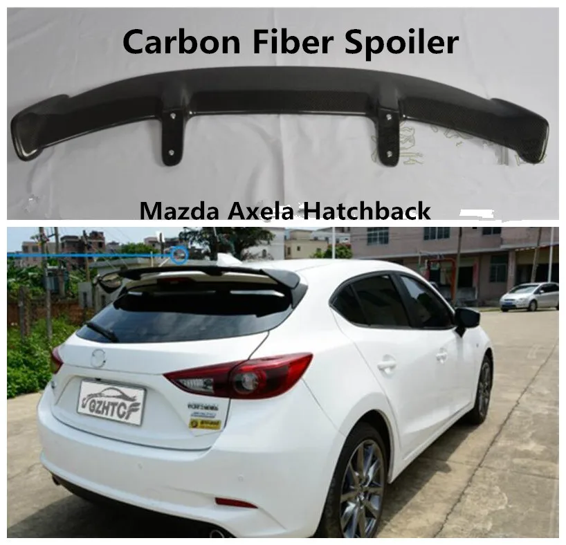 Спойлер из углеродного волокна для Mazda Axela хэтчбек 2014 15 16 17 18 2019