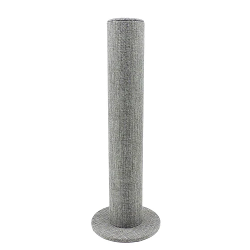 Gray-Linen SZanbana льняная бархатная Вертикальная башня для волос, застежка, ювелирный браслет, дисплей, браслет, Т-образный дисплей, органайзер, держатель, витрина - Цвет: Gray-Linen