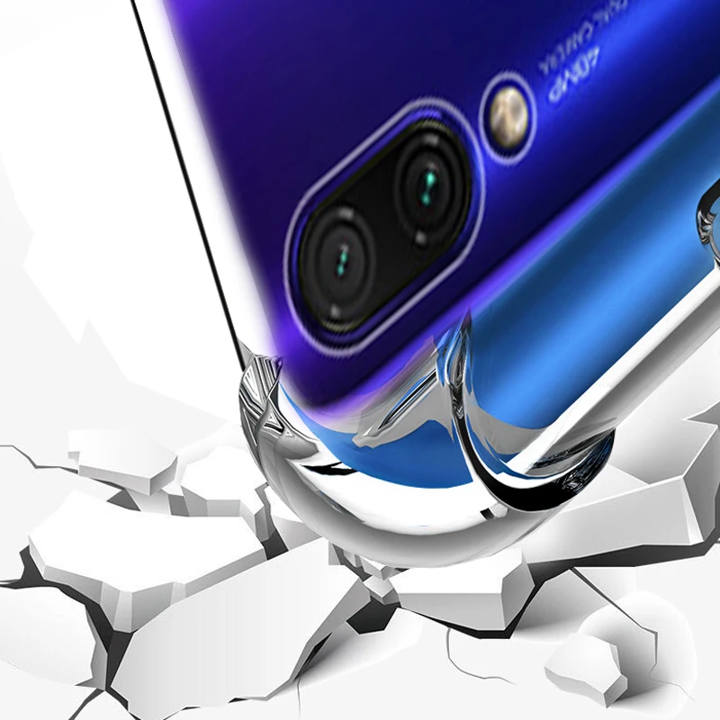 YUETUO прозрачный мягкий чехол для телефона xiaomi redmi 7 note pro 7s note7 силиконовые