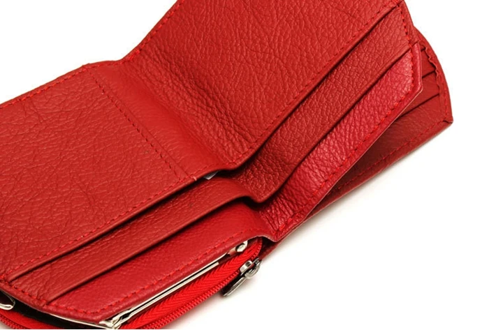 Модные женские мини-кошельки из натуральной кожи короткий однотонный маленький
