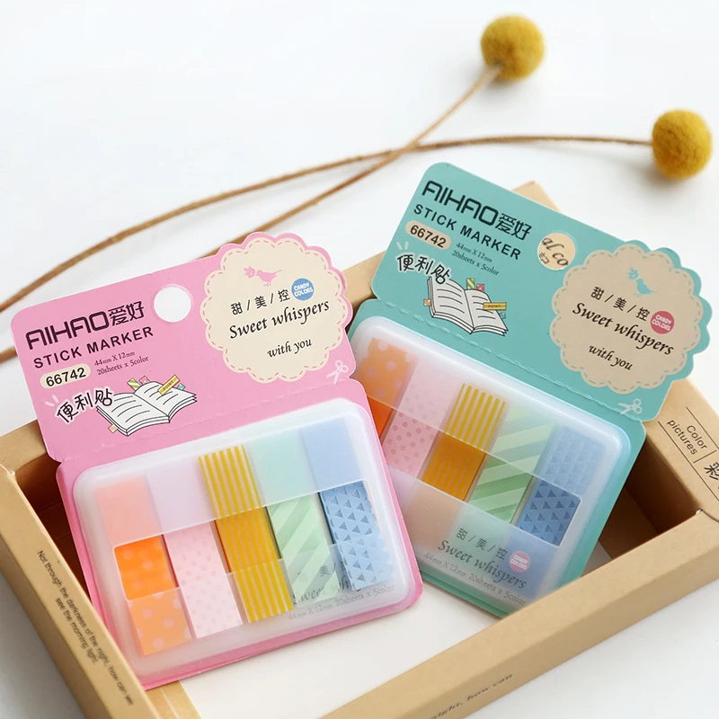 Милый мини бумажный стикер красочный индекс Stiky Notes 4 4*1 2 см post it sticky notes 20