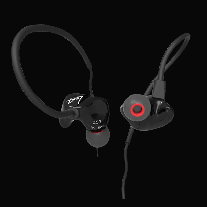 Наушники-вкладыши KZ ZS3 стерео гарнитура Заушник для бега спортивные наушники с