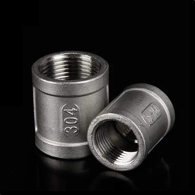 

1.5" Female BSP Internal Thread Tube Equal Pipe Fitting 304 Stainless Steel Hose Straight Connector for Water Gas Oil Tube
