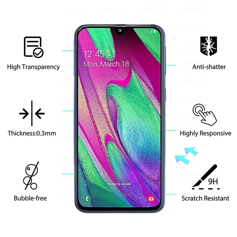 A405 Защитное стекло для экрана из закаленного стекла для samsung Galaxy A40 SM-A405F/DS 6,4 'Galaxy YA40 A 40 40A защитный чехол-пленка