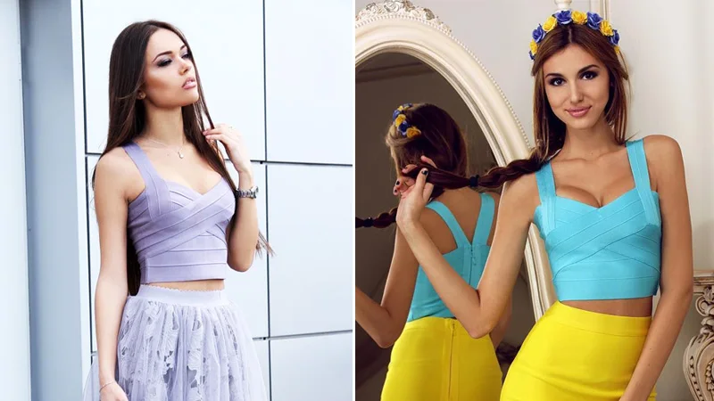 Bqueen сексуальный эластичный бандажный топ с бретельками Женские топы для лета тянущийся облегающий женский топ с v-образным вырезом