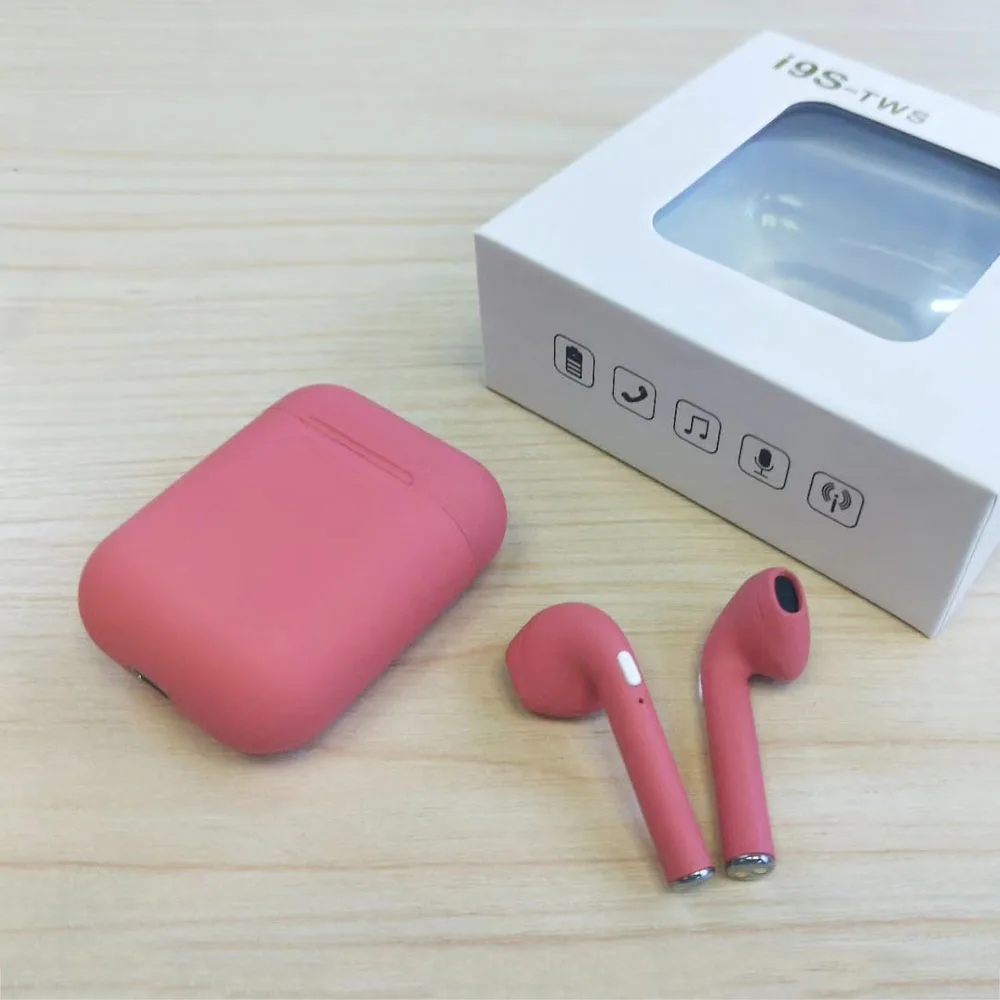 I9S 5.0 A Red I9s Tws беспроводные Bluetooth наушники Bluetooth 5,0 гарнитура Bluetooth беспроводная гарнитура стерео спортивные мини Bluetooth наушники - Цвет: I9S 5.0 A Red