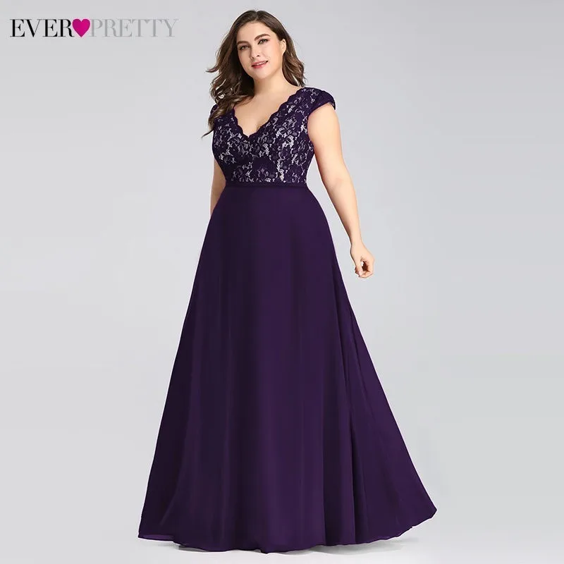 Ever Pretty платье для выпускного вечера Черное кружево Vestido De Formatura Longo элегантное ТРАПЕЦИЕВИДНОЕ ПЛАТЬЕ С v-образным вырезом и коротким рукавом длинное вечернее платье