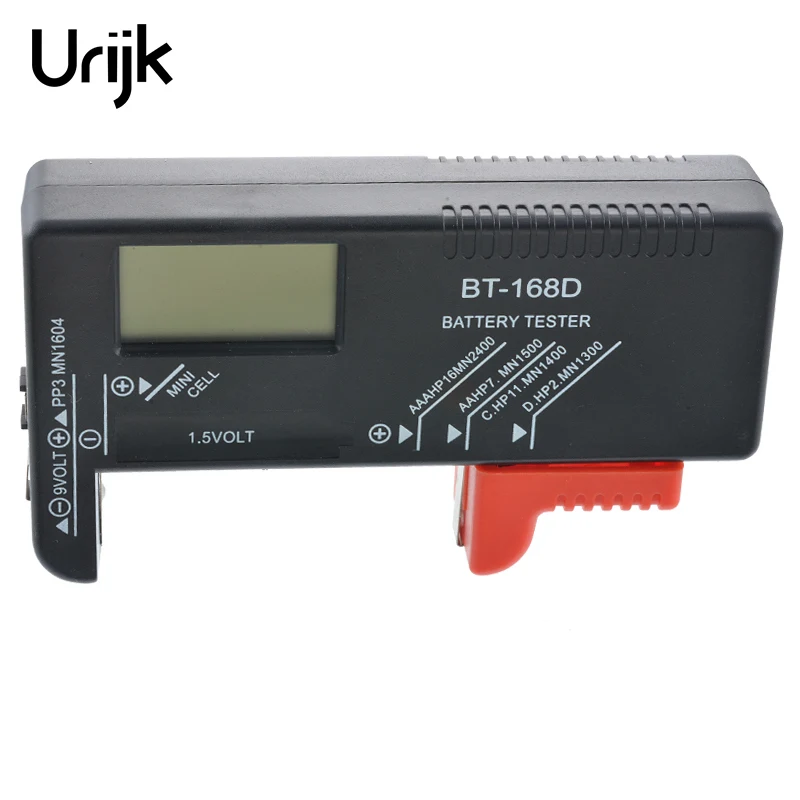 Urijk BT168D Тестер Аккумуляторов Универсальный цифровой дисплей тестер емкости