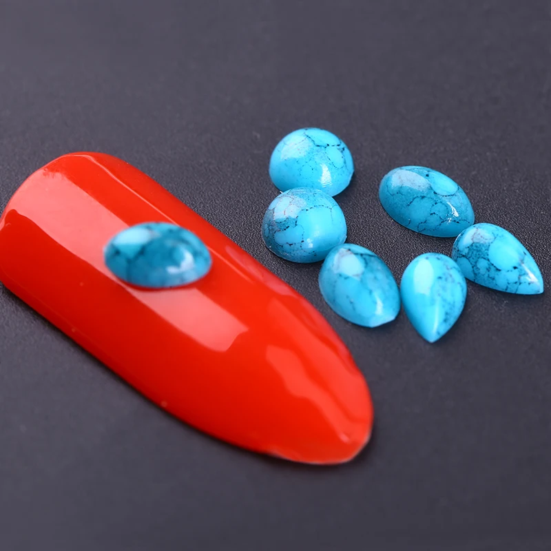 Blueness бирюзовые капли воды дизайн акриловое сверление 3D украшения для ногтей