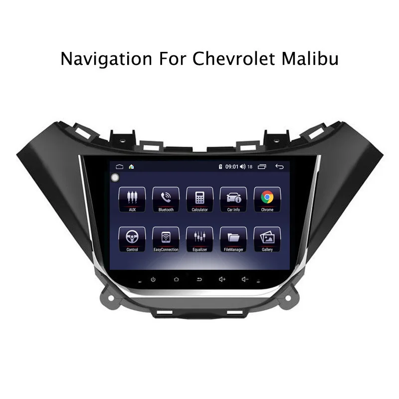 9 &quotAndroid 8 1 core 4G ram 64G rom 1Din gps навигация автомобильное радио для Chevrolet Malibu 2016 с Carplay/4G