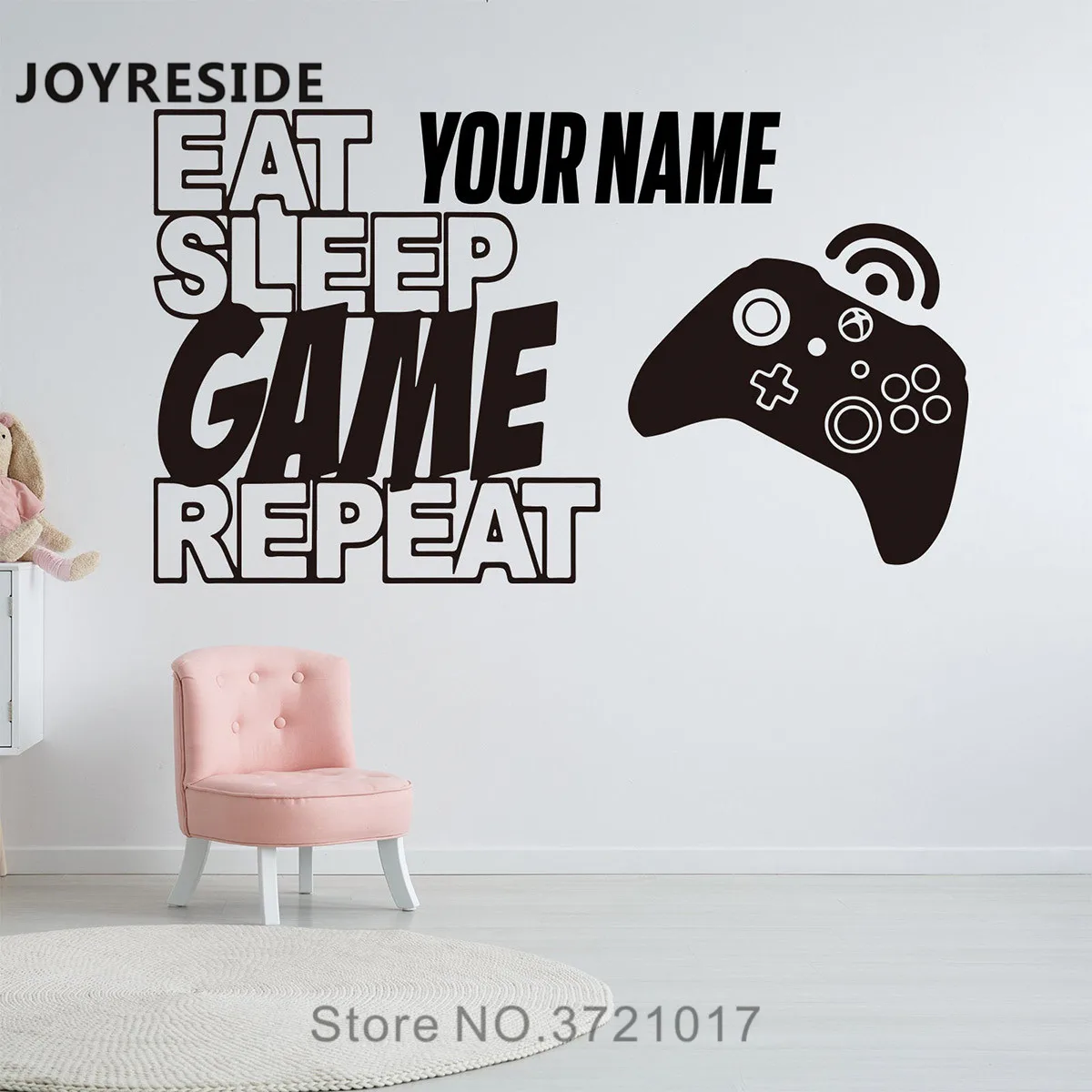 

Game Quotes Gaming Wall Decals Art Funny Wall Stickers Home Kids Game Play Rooms Decor Vinyl Wall Decal Gamepad Design M285