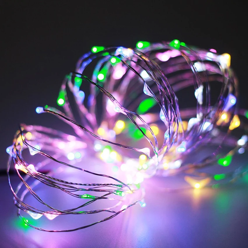 Светодиодная гирлянда на батарейках с пультом дистанционного управления гибкая