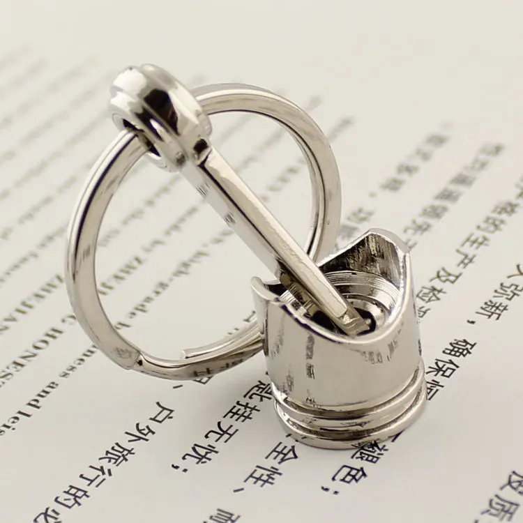 Брелок для ключей с поршнем двигателя 10 шт./лот полированный хром креативные