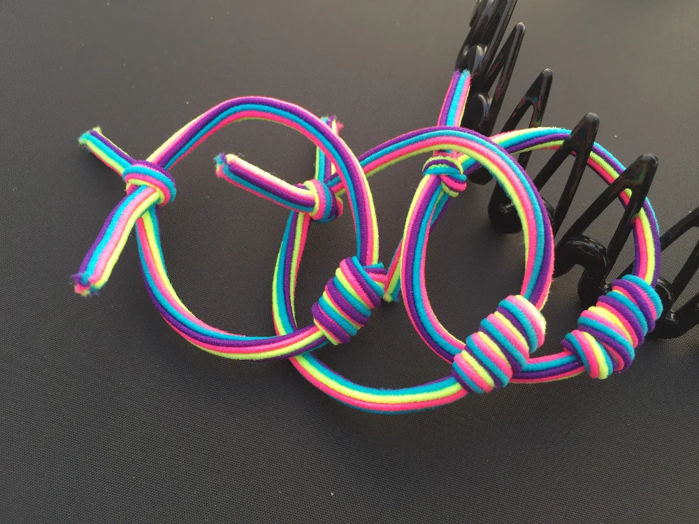 Эластичная резинка для волос в полоску 6 цветов | Аксессуары одежды