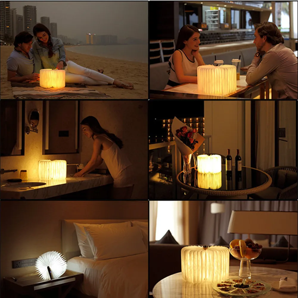 SuperNight 3 in 1 Wooden LED Book Lamp with Bluetooth Speaker TF MP3 Player USB Folding Remote Colorful Night Light Bedside | Лампы и