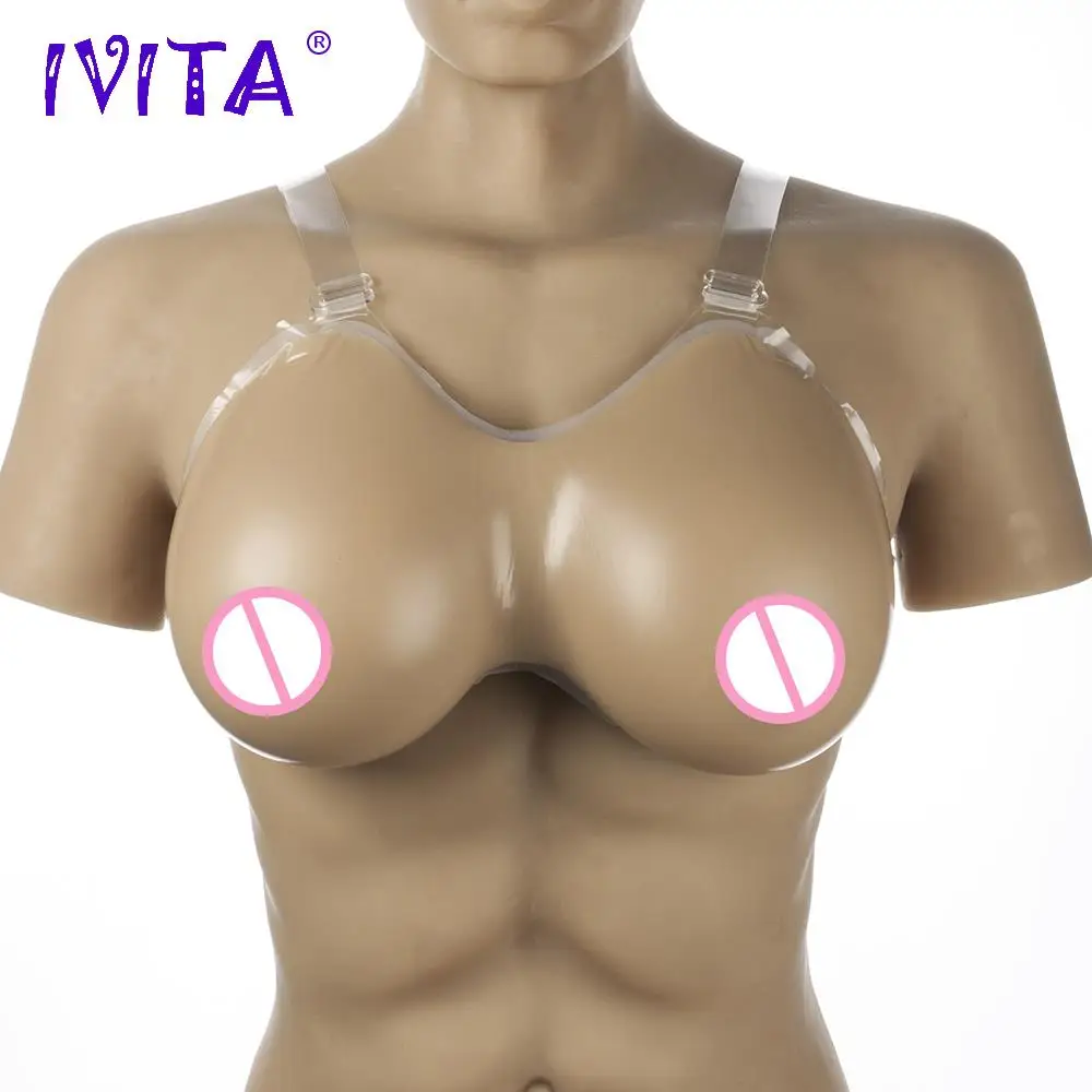 IVITA 2800 г силиконовые формы груди с плечевыми лямками для трансвеститов