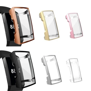 Силиконовый чехол для Fitbit Charge 3 Band, защитная рамка из ТПУ для Fit bit Charge 3, Сменные аксессуары