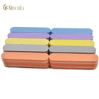 Мини-пилка для ногтей, опт, 50 шт.лот, 9*2 см, наждачная доска, толстая губка для ногтей, цветные инструменты для ногтей, 100180 наждачная бумага, подарок