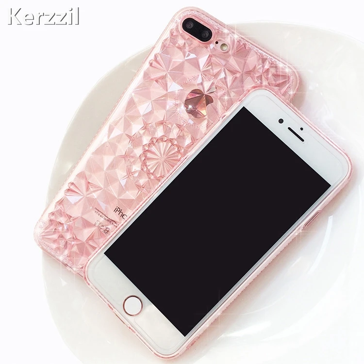 Чехол с 3D алмазным узором Kerzzil чехол подсолнухом для iPhone8 7 6 6S Plus мягкий прозрачный