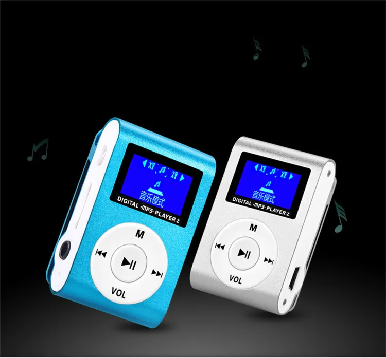 Мини MP3 плеер с зажимом и слотом для карты Micro TF/SD спортивный музыкальный + USB