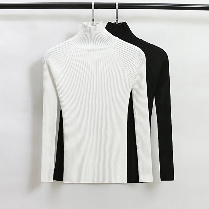 Зимняя модная одежда для женщин водолазка реглан вязаный укороченный топ модный