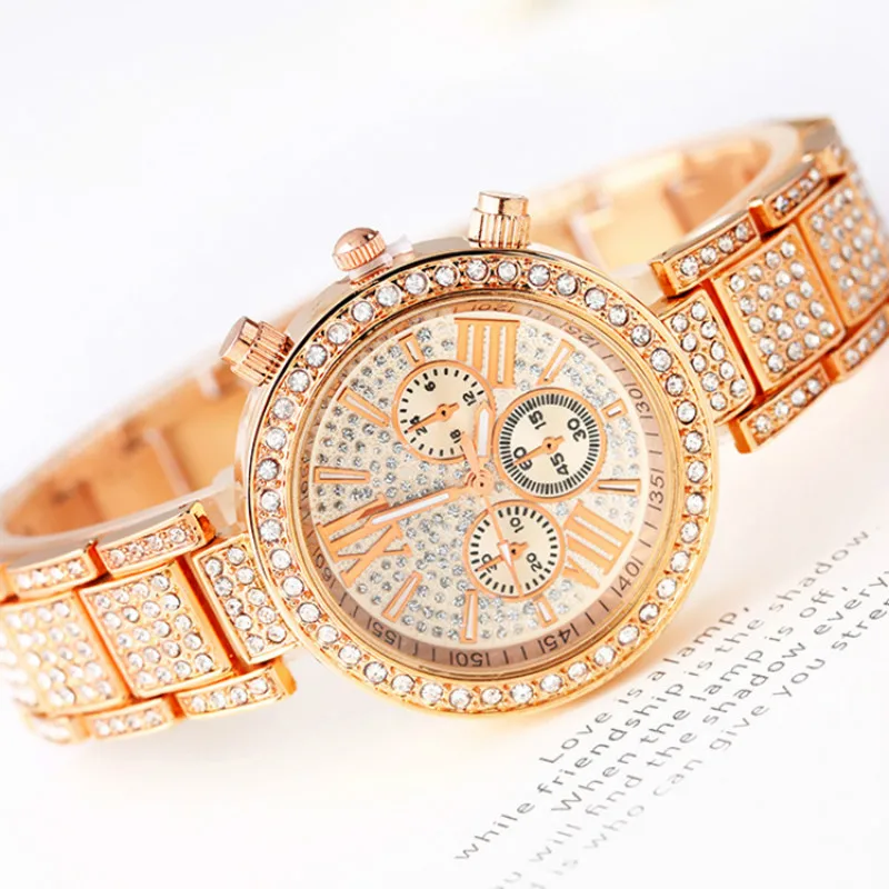 2019 Горячая розовое золото часы для женщин браслет водонепроницаемые erkek коль saati