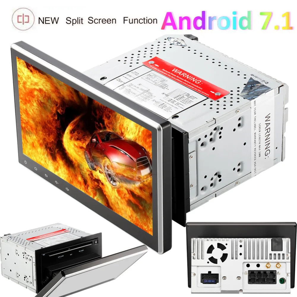 Сенсорный экран Поддержка Зеркало Ссылка/Bluetooth/RDS FM/AM приемник Android 7,1 автомобильный стерео DVD проигрыватель компакт-дисков игрок двойной din головное устройство в тире