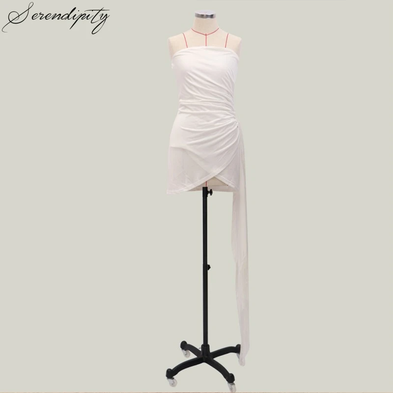 SRDP с открытыми плечами белое длинное короткое платье кисточками женское