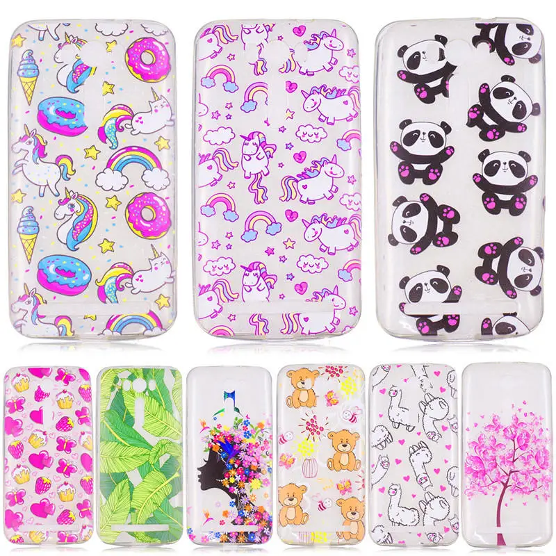 ZenFone 2 Laser ZE500KL Silicone Case Transparent Animal Silicon TPU Skin Soft Back Cover for Asus Zenfone |