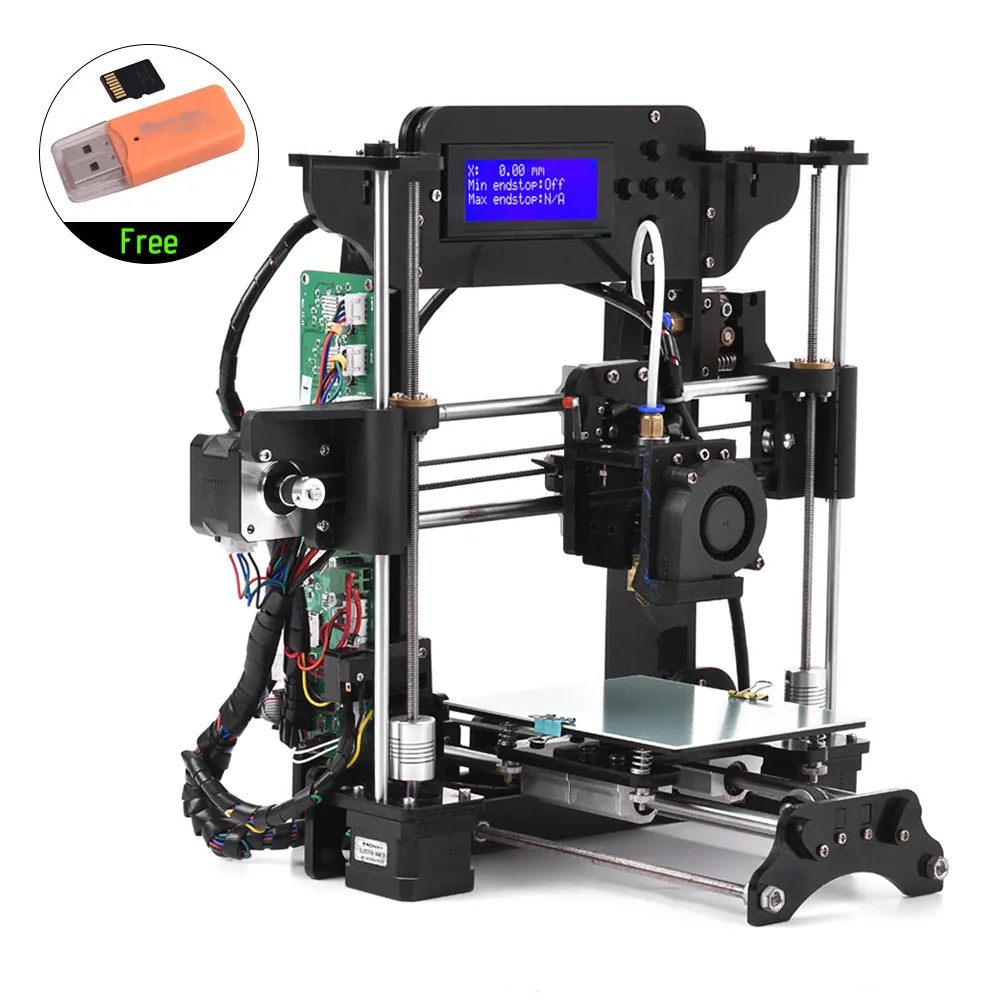 TRONXY XY-100 портативный настольный 3d принтер комплект DIY самостоятельная сборка акриловая рамка 2004A ЖК-экран с 8 Гб карта памяти для начинающих