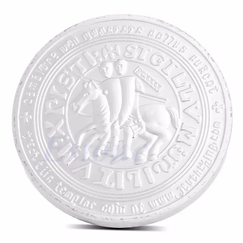 1 шт. посеребренный Рыцари темплар Европа крест Сувенирный жетон коллекции