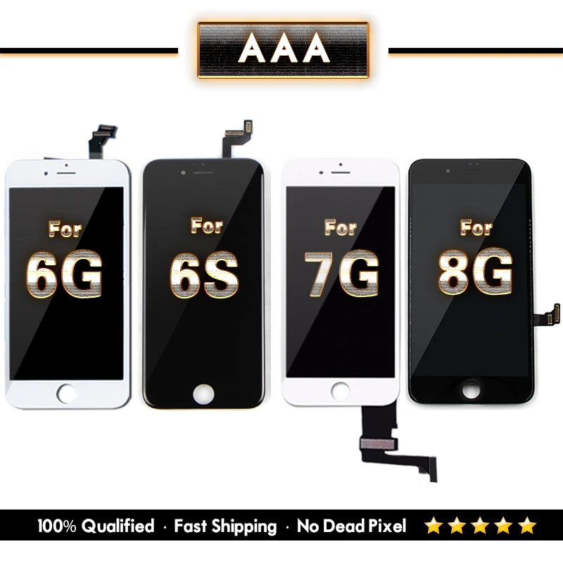 20PCS/LOT For iPhone 6 6S LCD Grade AAA 7 Touch Screen Digitizer Assembly Display 8 &amp Free Shipping | Мобильные телефоны и