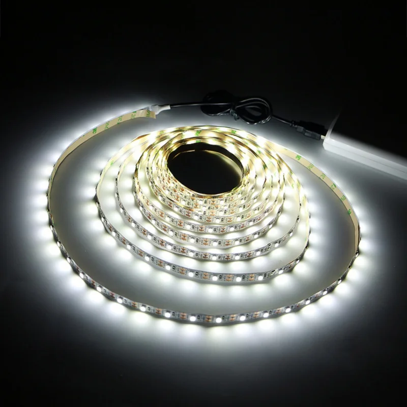 Светодиодная лента 5 В 50 см 1 м 2 3 4 SMD 3528 Рождественский декоративный светильник